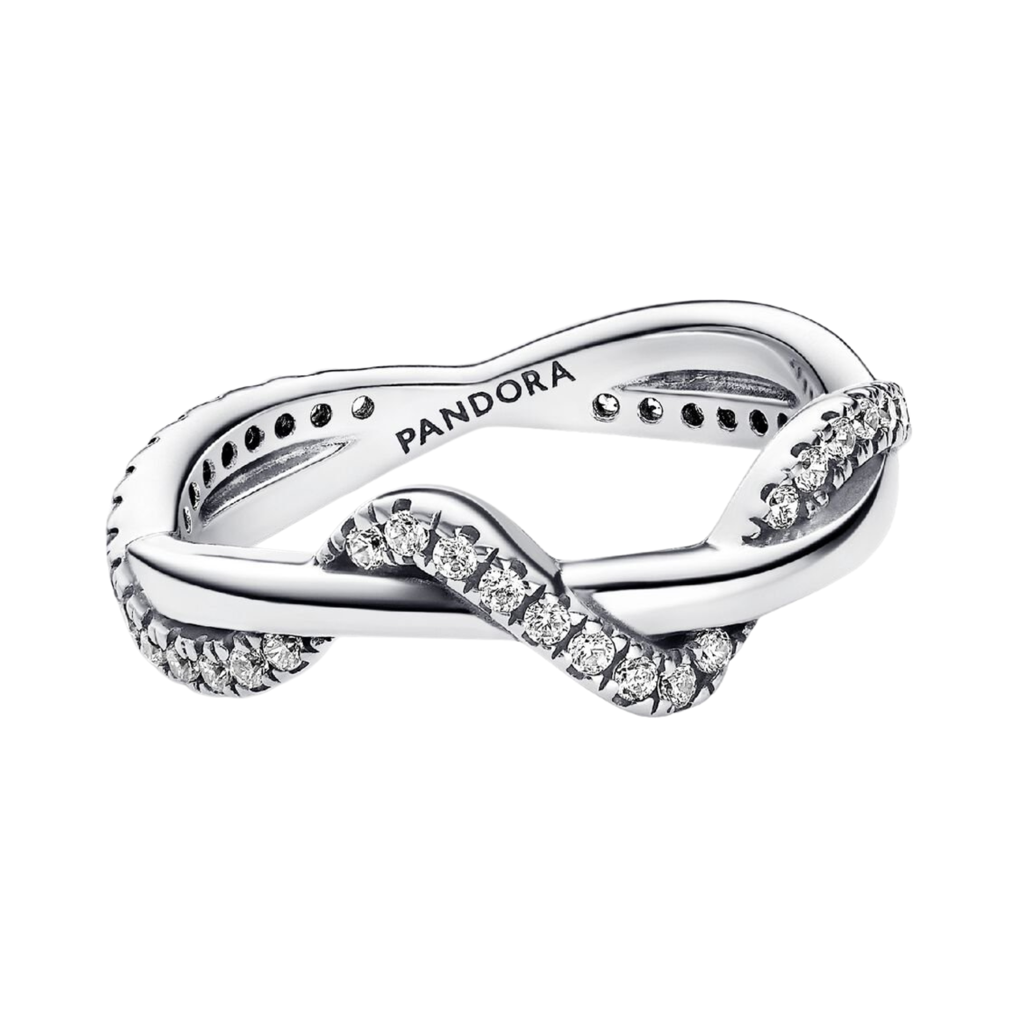 Anillo Pandora Ola Brillante Entrelazada - Bijuvera