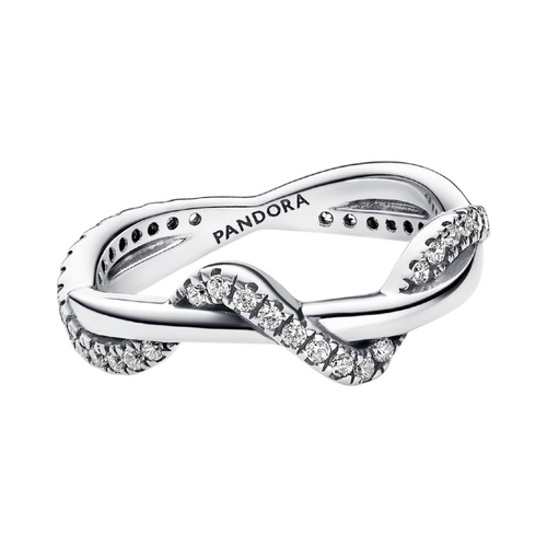 Anillo Pandora Ola Brillante Entrelazada - Bijuvera