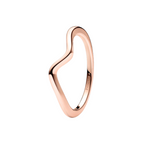 Pandora Rosegold-polierter Wellenring - Bijuvera