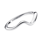 Pandora Ring Wave Polished Silver Color - Bijuvera