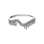 Anillo Pandora Ola asimétrica brillante - Bijuvera