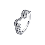 Anillo Pandora Ola asimétrica brillante - Bijuvera