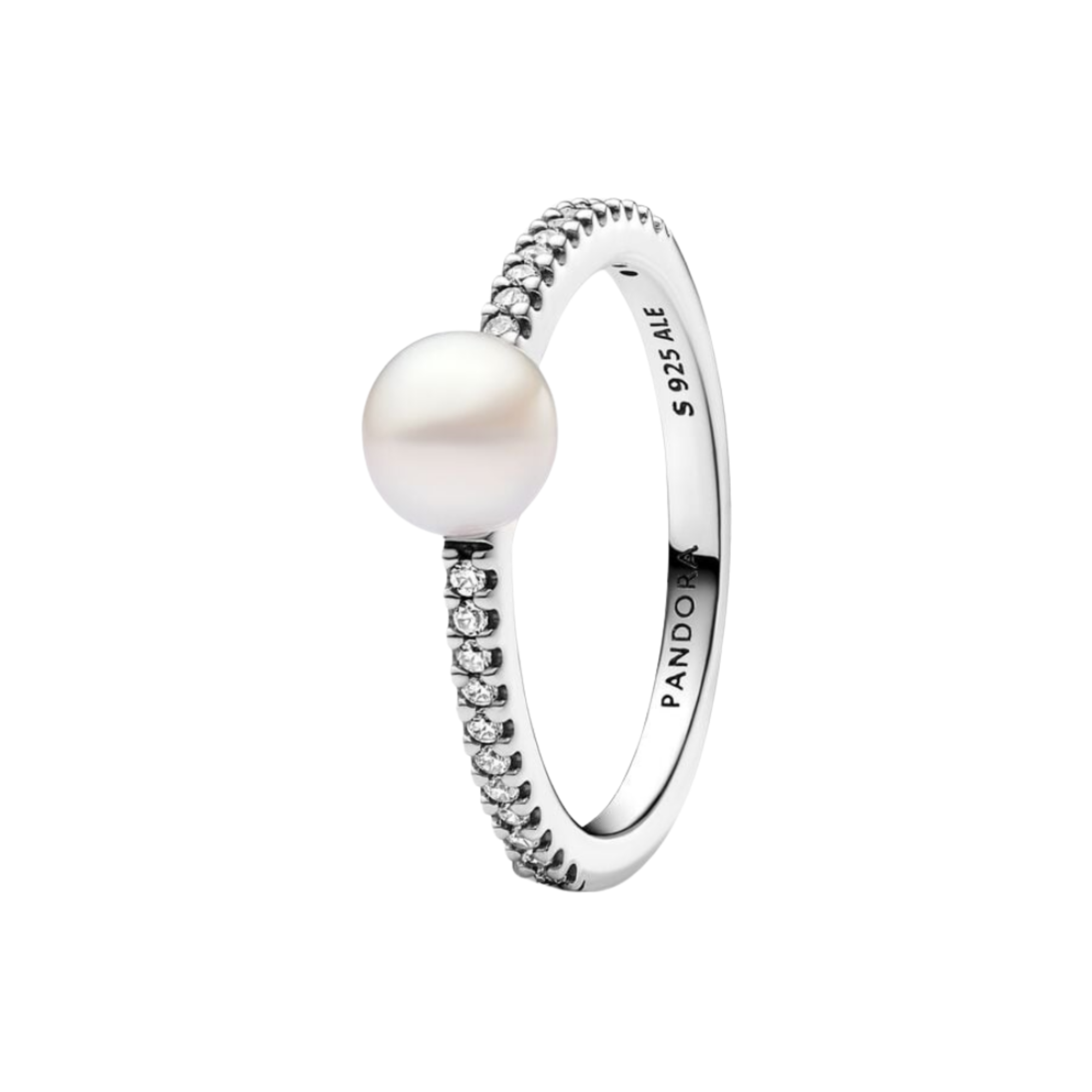 Anillo Pandora Perla Cultivada de Agua Dulce y Pavé - Bijuvera