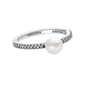 Anillo Pandora Perla Cultivada de Agua Dulce y Pavé - Bijuvera