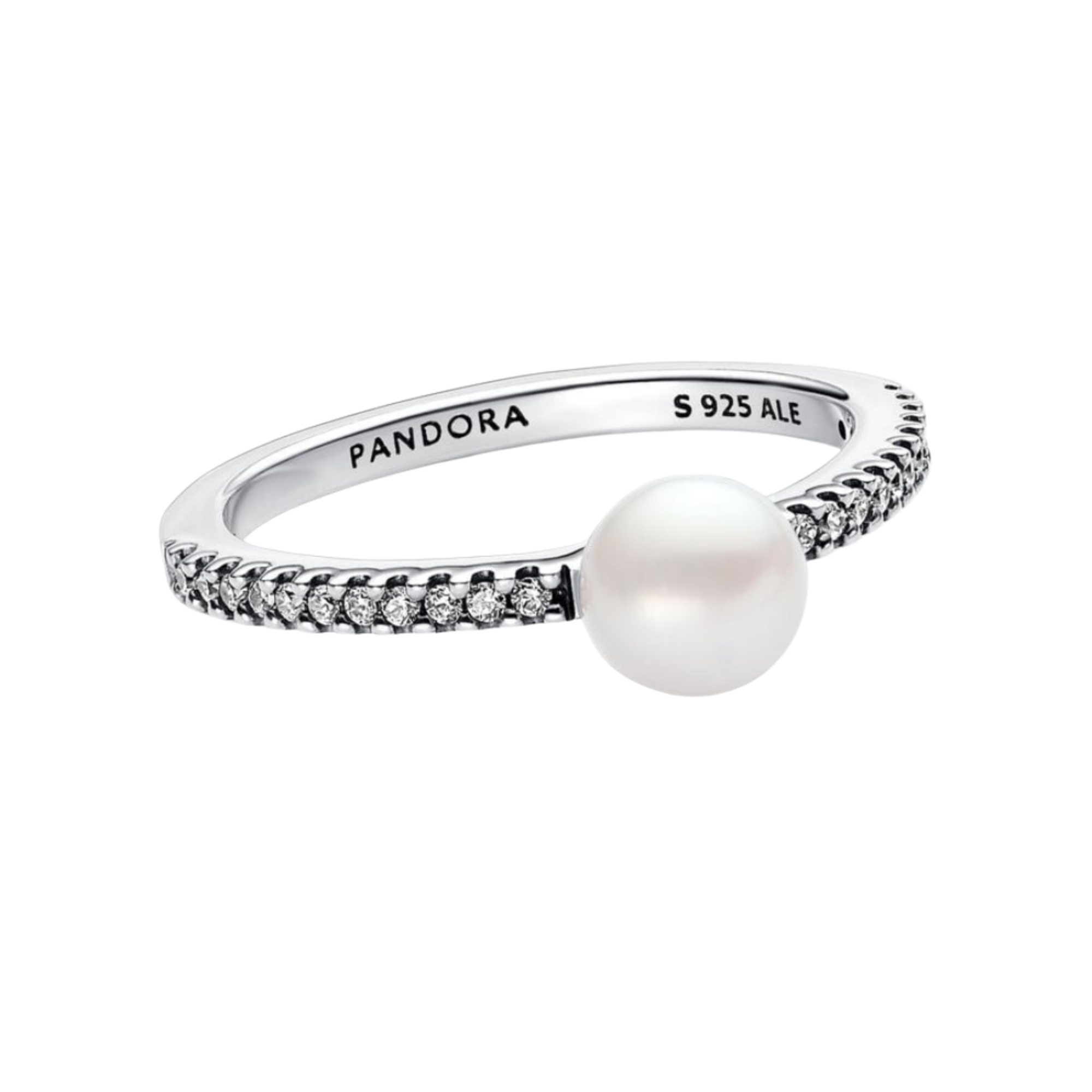 Anillo Pandora Perla Cultivada de Agua Dulce y Pavé - Bijuvera