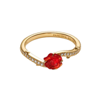 Pandora Ring Roze Rood van Belle en het Beest - Bijuvera