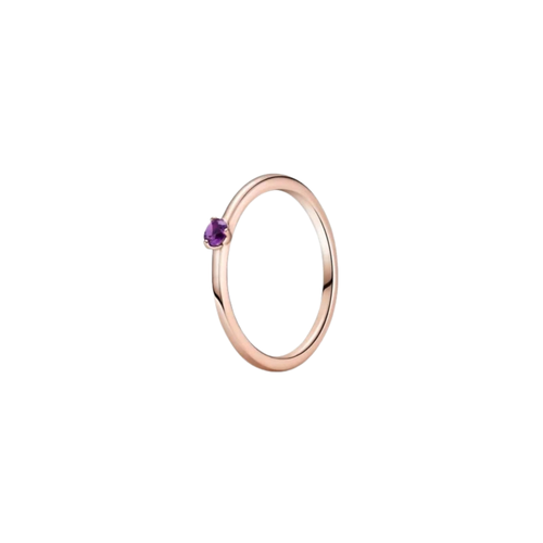 Anillo Pandora  Rose Solitario Morado - Bijuvera