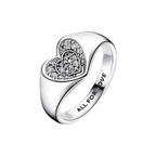 Anillo Pandora Sello Corazón Radiante en Pavé - Bijuvera