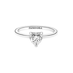 Pandora Solitair Ring Hart Glanzend - Bijuvera