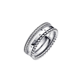 Anello Pandora con pavé e perline con logo Signature - Bijuvera
