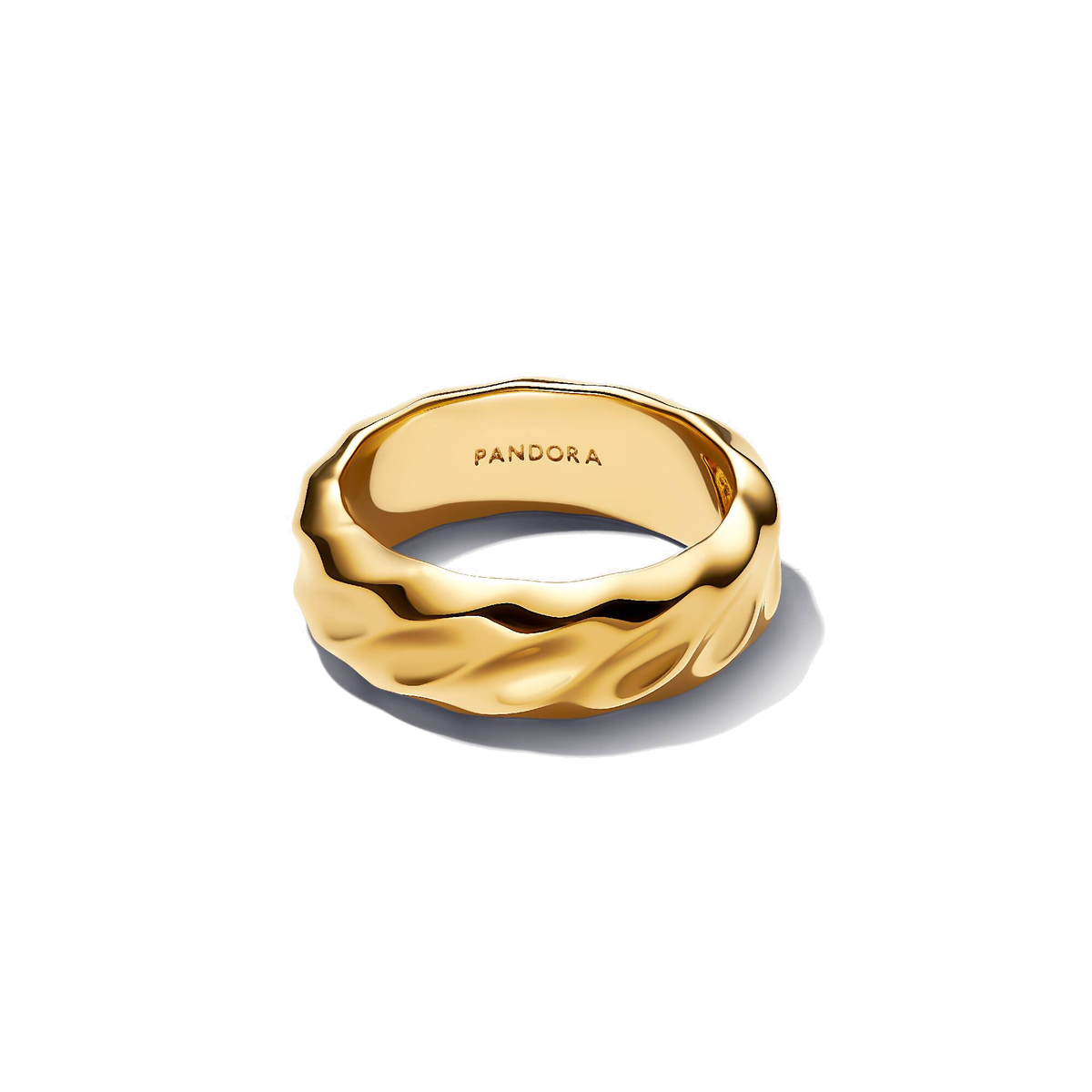 Anillo Pandora Banda Ancha Ondulada - Bijuvera