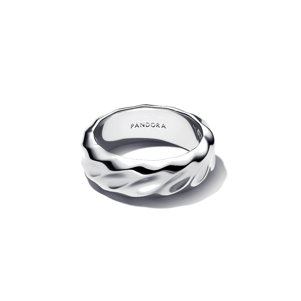 Anillo Pandora Banda Ancha Ondulada - Bijuvera