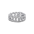 Anillo Pandora Cadena Cubana en Pavé - Bijuvera