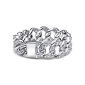 Anillo Pandora Cadena Cubana en Pavé - Bijuvera