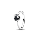 Anillo Pandora Corazón Negro Jack de Pesadilla antes de Navidad - Bijuvera