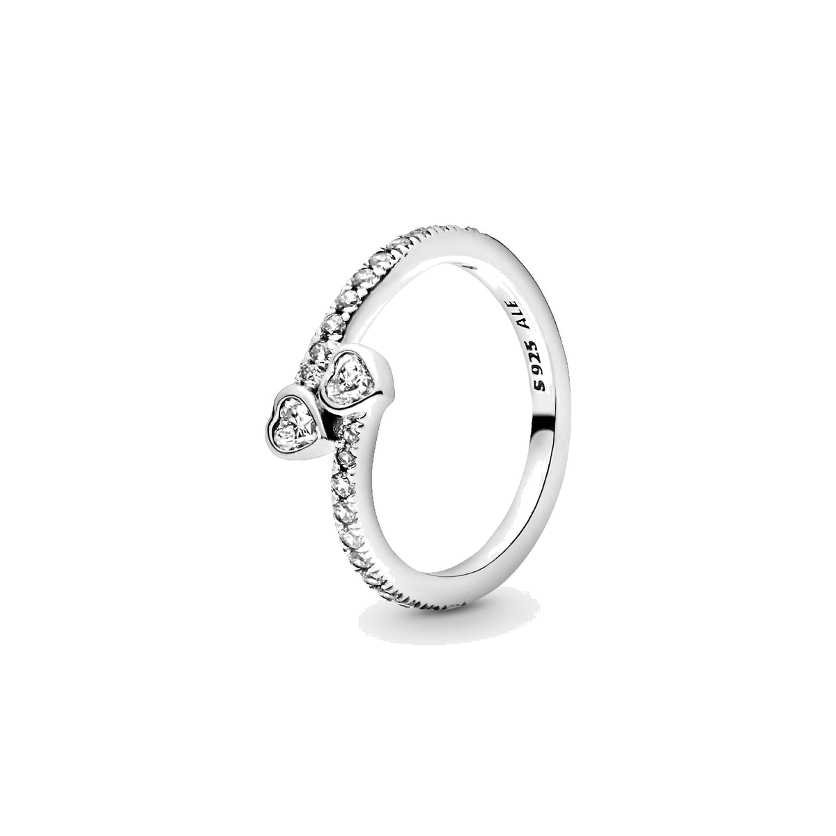 Anillo Pandora Dos Corazones Brillantes - Bijuvera