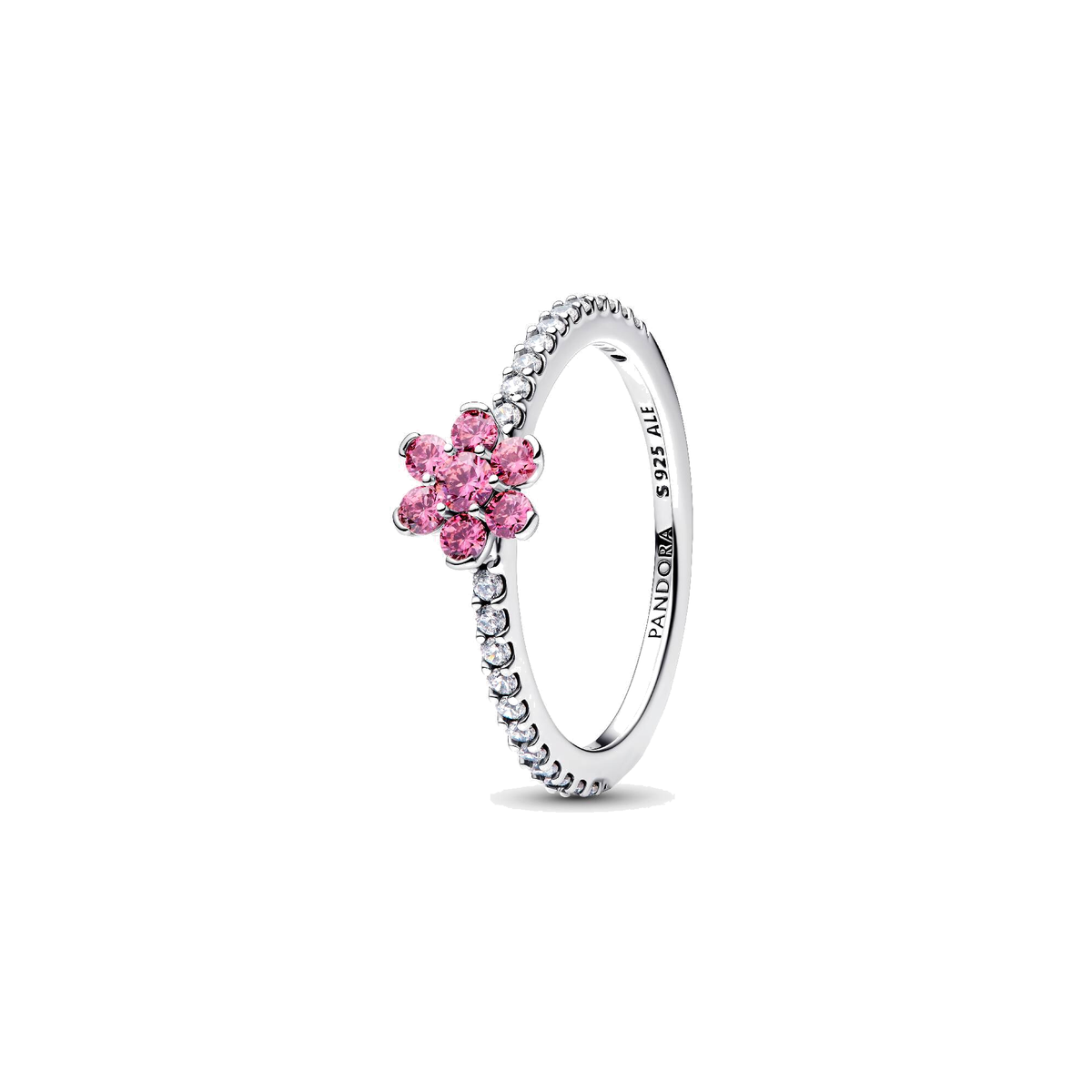 Anillo Pandora Flor Brillante Rosa - Bijuvera