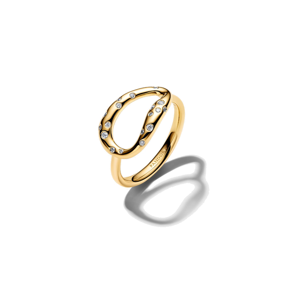 Anillo Pandora Forma Orgánica con Gemas Engastadas - Bijuvera
