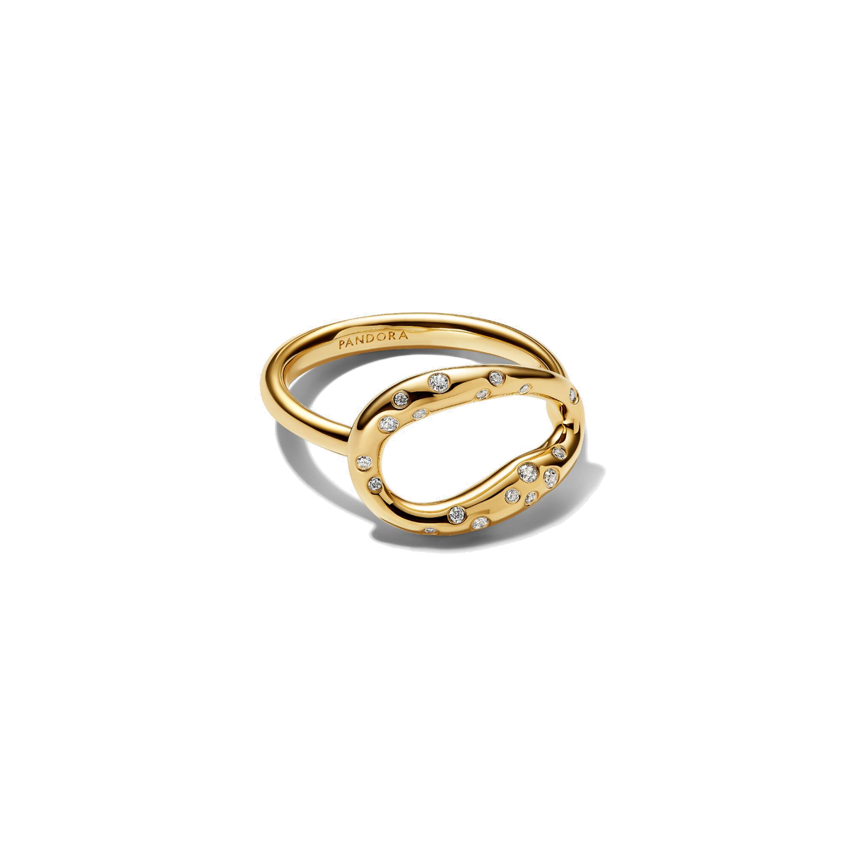 Anillo Pandora Forma Orgánica con Gemas Engastadas - Bijuvera