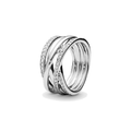 Anillo Pandora Líneas Brillantes y Pulidas - Bijuvera