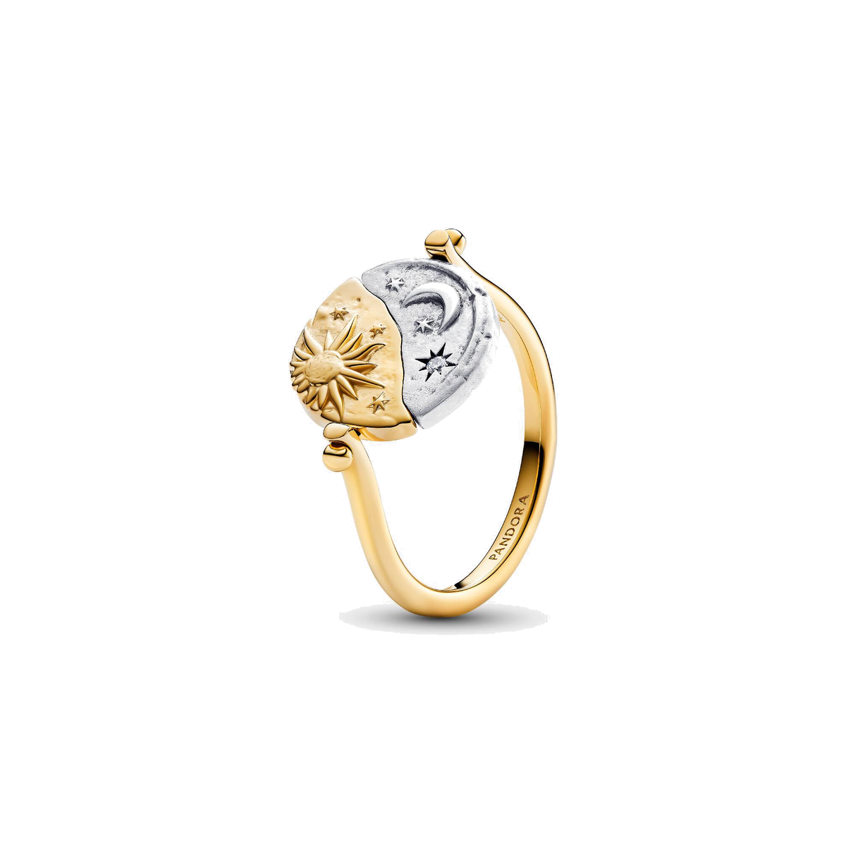 Anillo Pandora Medallón Reversible Sol y Luna - Bijuvera