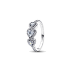 Anillo Pandora Trilogía de Corazones y Halo - Bijuvera