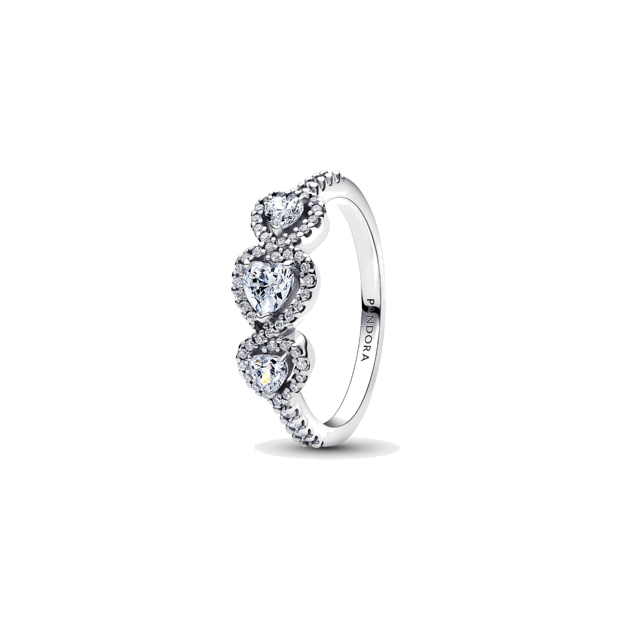 Anillo Pandora Trilogía de Corazones y Halo - Bijuvera