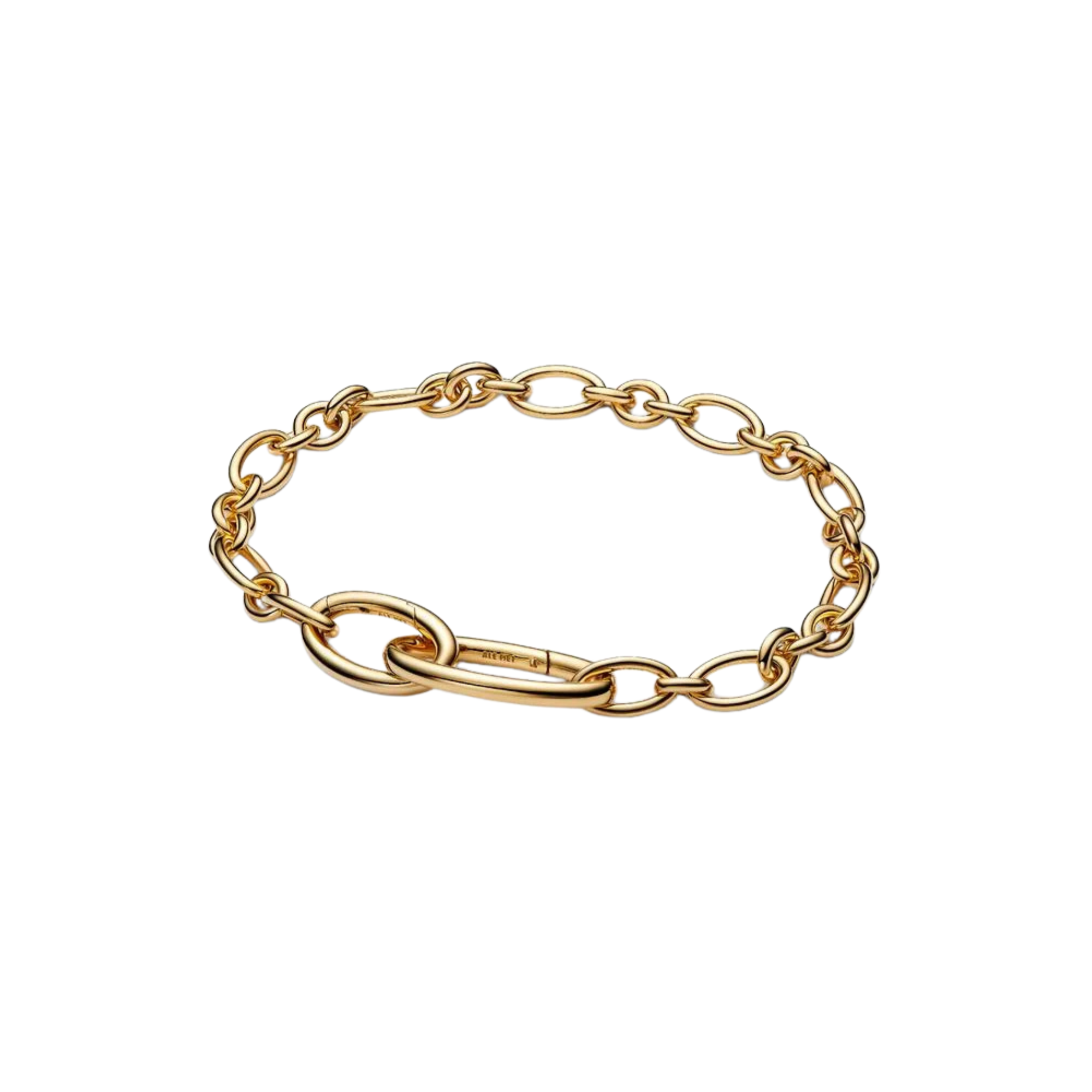 Pulsera Pandora de Cadena de Eslabones Link Ovalado que se abre en color Oro - Bijuvera