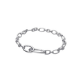 Pulsera Pandora de Cadena de Eslabones Link Ovalado que se abre en color Plata - Bijuvera