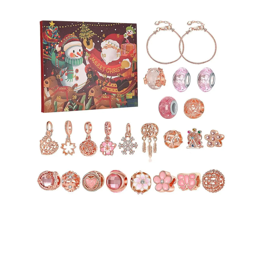 Adventskalender Sieraden - Roze Thema Armband en Charms - Bijuvera