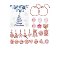 Calendrier de l'Avent Bijoux - Thématique Rose Type 2 Bracelet et Charms - Bijuvera