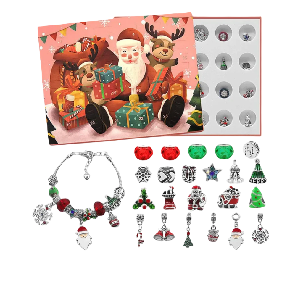 Adventskalender Disney Sieraden - Kerstthema Type 6 Armband en Charms - Bijuvera