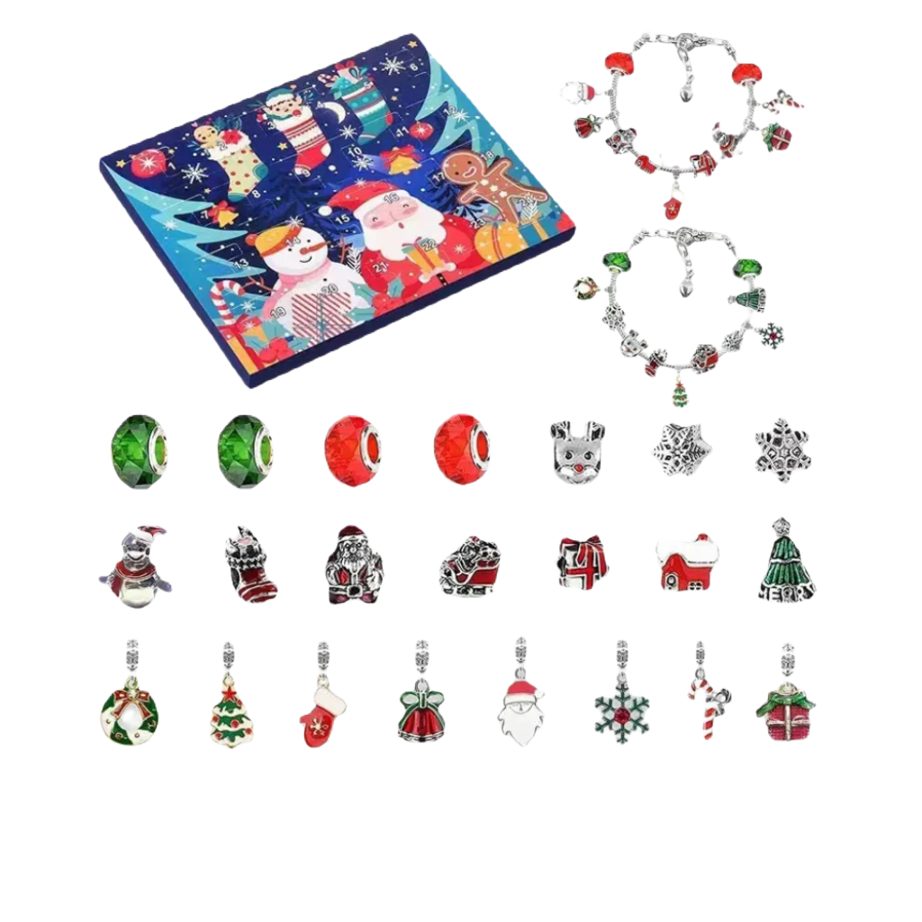 Adventskalender Disney Sieraden - Kerstthema Type 7 Armband en Charms - Bijuvera