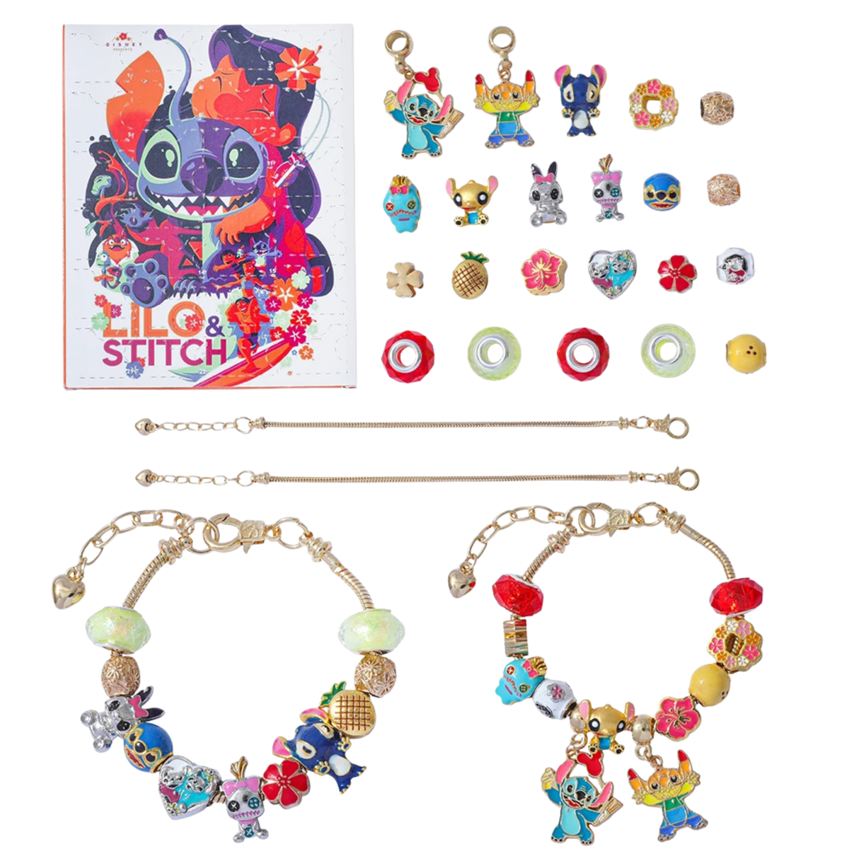 Stitch Advent Kalender Sieraden – Kleurrijke Thema Type 15 met Armband en Charms