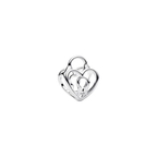 Charm Pandora Cadenas en Forme de Cœur en Filigrane en Couleur Argent - Bijuvera