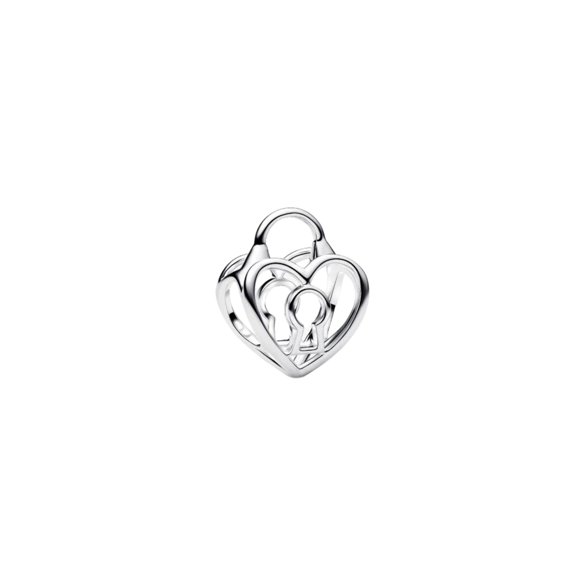 Charm Pandora Candado Corazón en Filigrana en Color Plata - Bijuvera