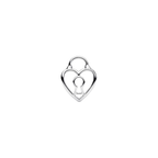 Charm Pandora Cadenas en Forme de Cœur en Filigrane en Couleur Argent - Bijuvera