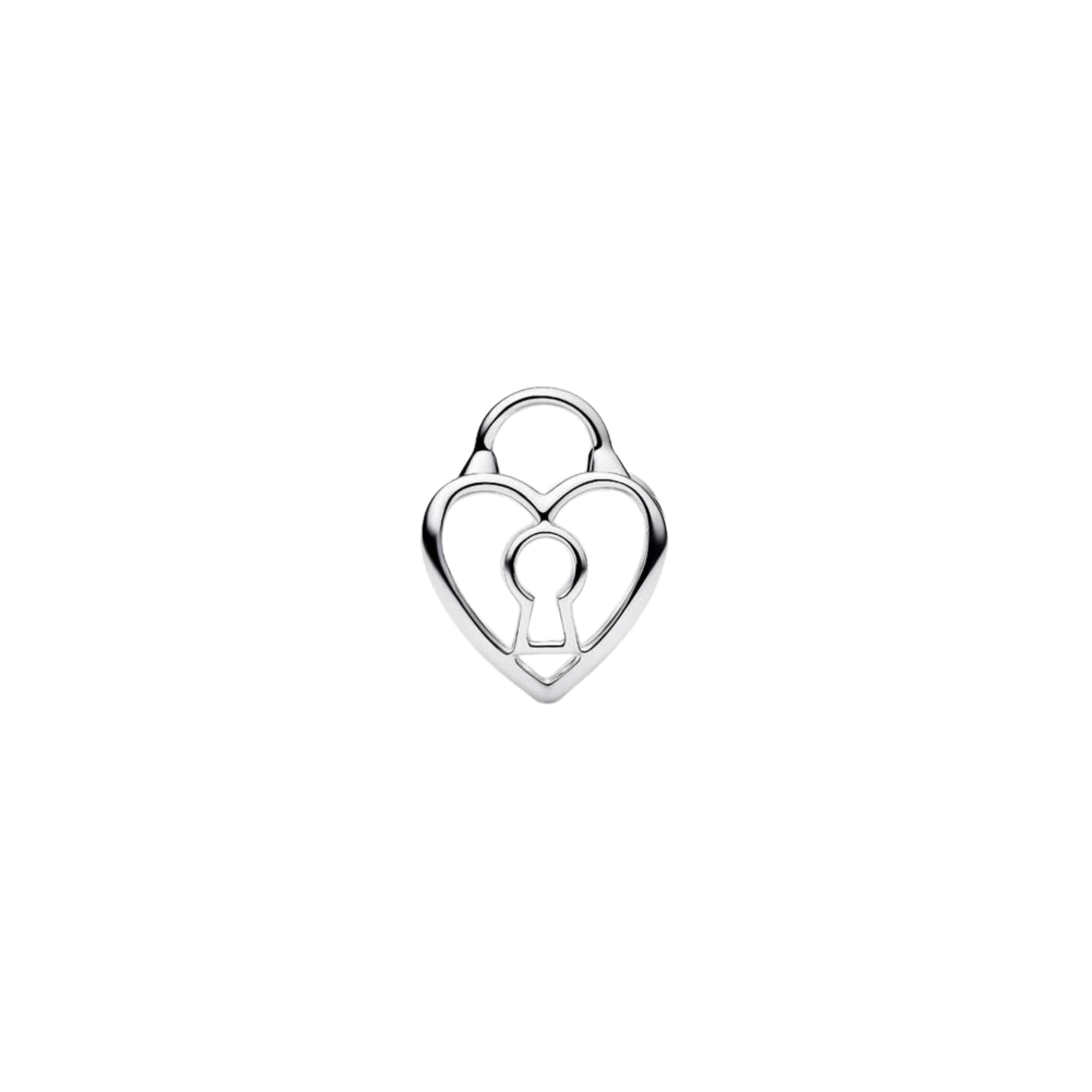 Charm Pandora Candado Corazón en Filigrana en Color Plata - Bijuvera