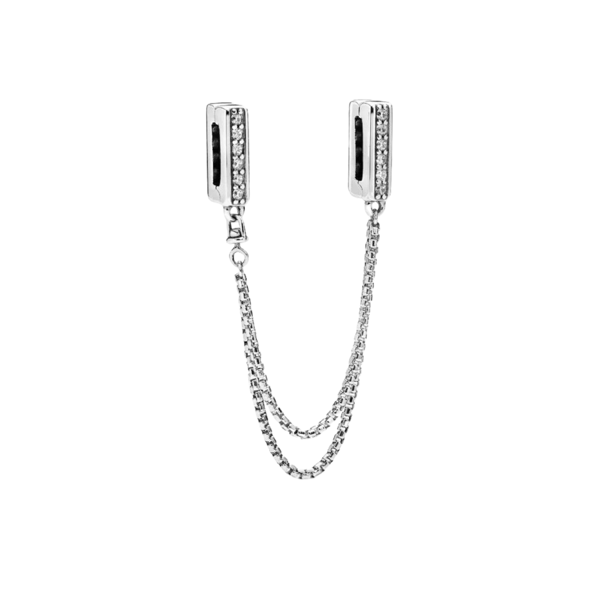 Pandora Safety Chain Charm Sparkling Safety Chain Bead - Bijuvera