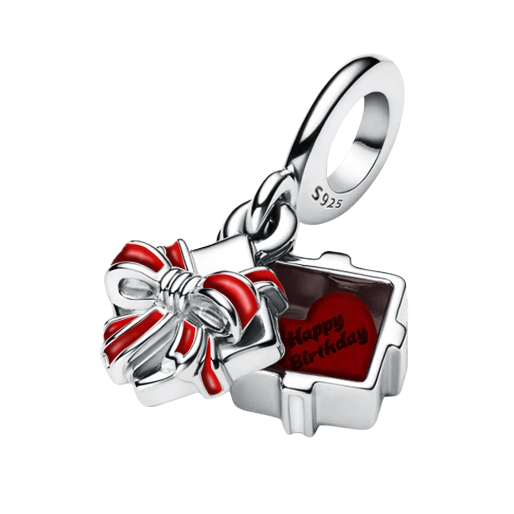 Charm Caja Cumpleaños con Corazón "Happy Birthday" - Bijuvera