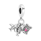 Charm Colgante Avión, Globo y Maleta - Bijuvera