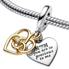 Charm Colgante Doble Grabable Mama - Bijuvera