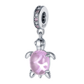 Charm Colgante Tortuga Marina con Caparazón Rosa - Bijuvera