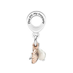Charm Pandora Colgante Triple Perla Cultivada de Agua Dulce, Estrella de Mar y Concha - Bijuvera
