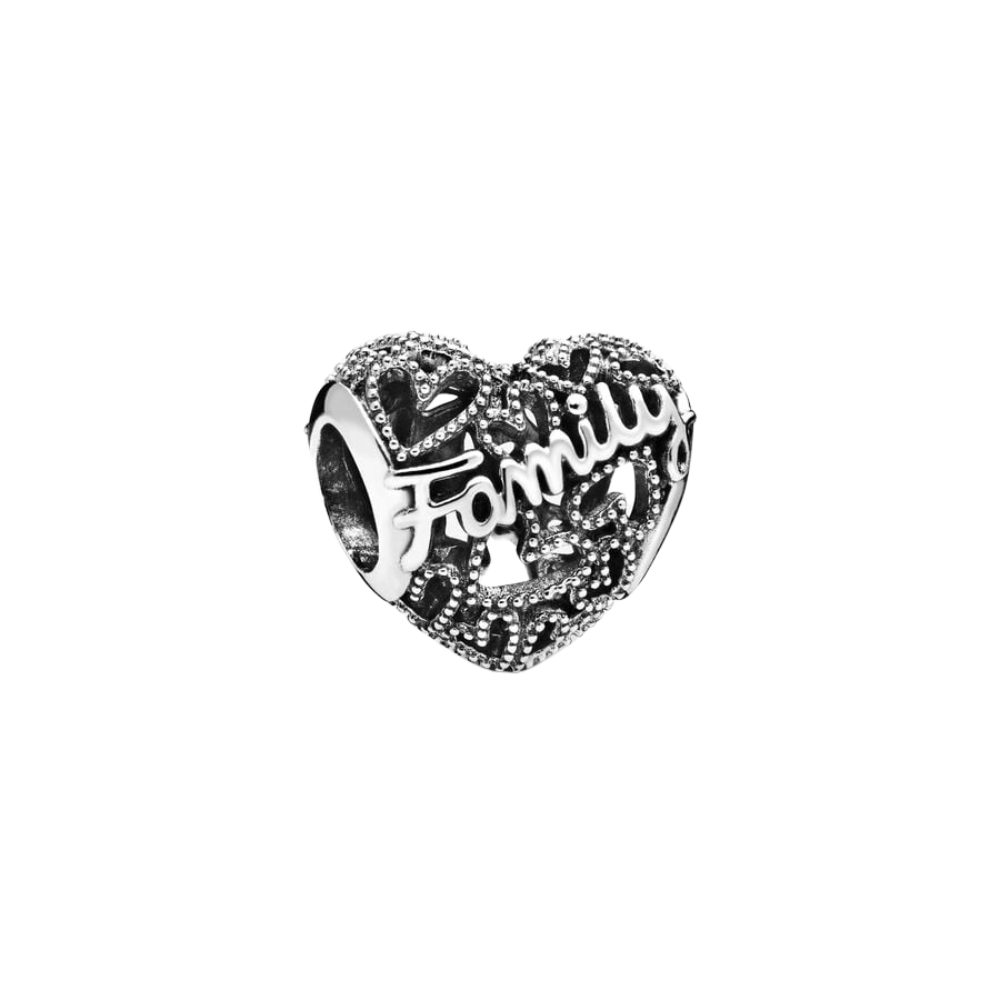 Charm Pandora Corazón Familia "Family" - Bijuvera