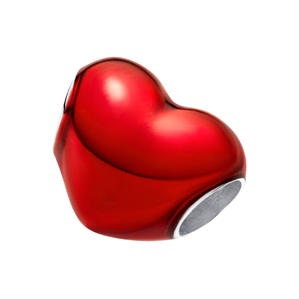 Charm  Corazón Rojo Metálico - Bijuvera