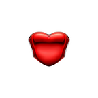 Charm  Corazón Rojo Metálico - Bijuvera