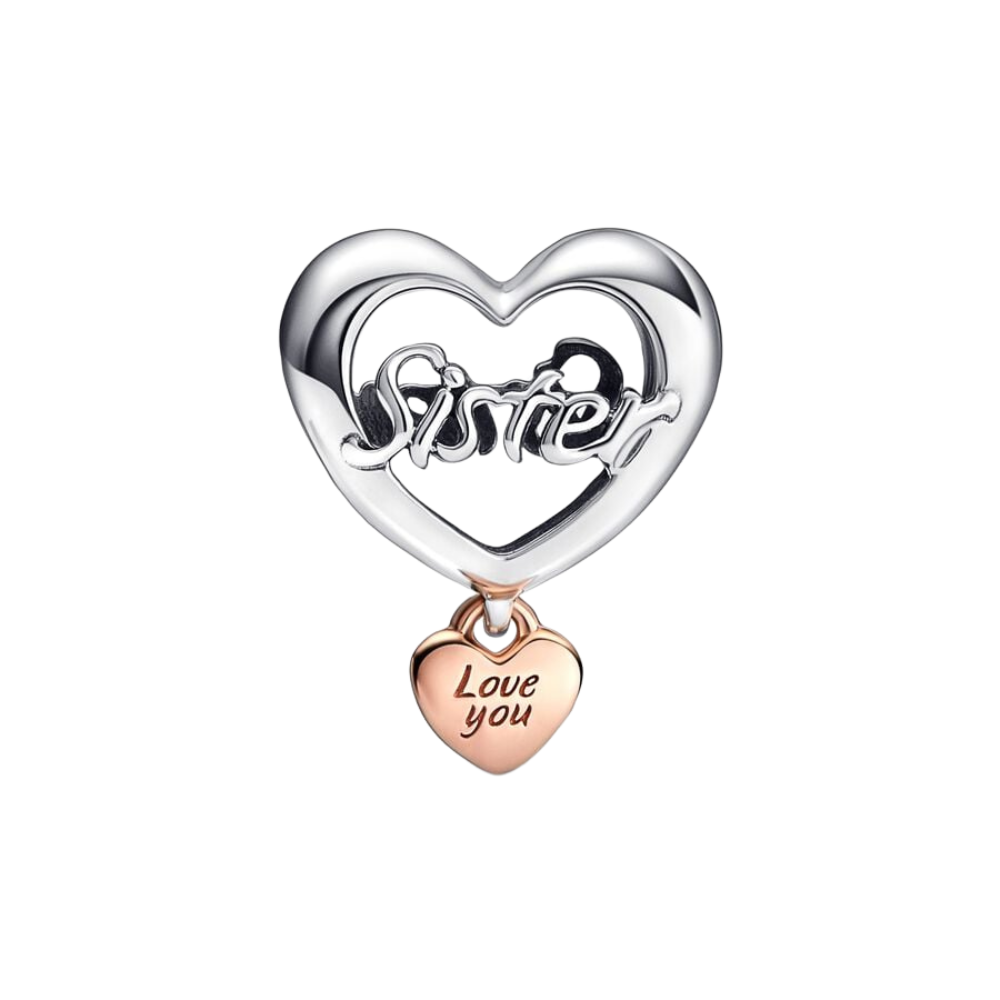 Charm Corazón Te Quiero Hermana  - Bijuvera