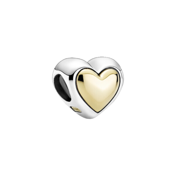 Charm Corazón de Centro Dorado - Bijuvera
