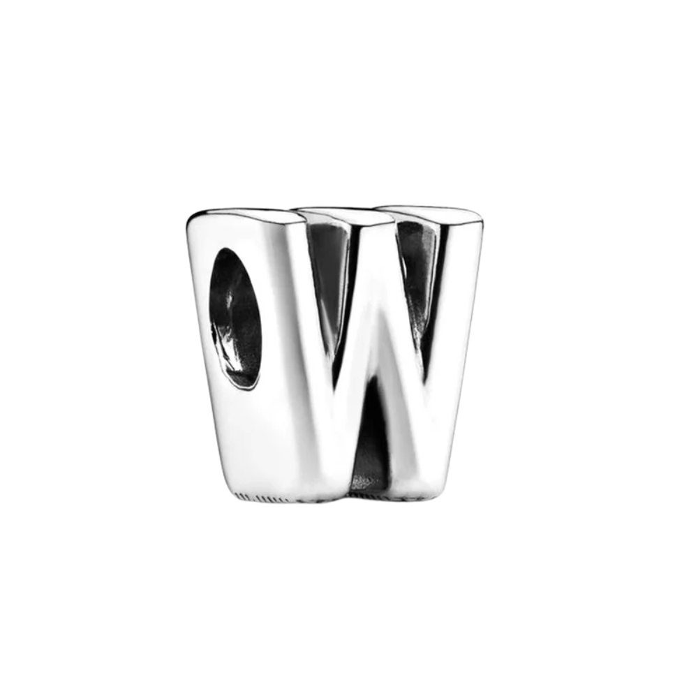 Charm Letra "W" - Bijuvera